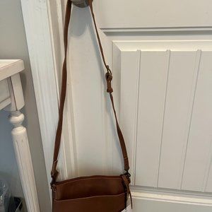 Able Martha Crossbody Leather Bag in Whiskey - New